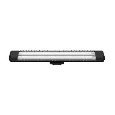 Luminária Sobrepor Taschibra Lumifácil 60cm C/ 2 Tubo Led 6500k Bivolt Preto