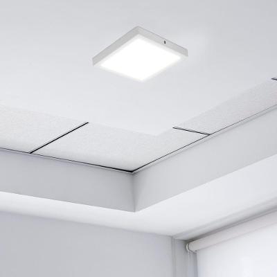 4 Painéis Placa De Led Taschibra 12w Lys Quadrado Sobrepor 3000k Luz Quente