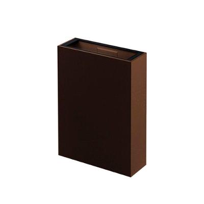 Arandela Led Taschibra Quadre Slim Ip65 Marrom Bivolt 3000k Luz Quente