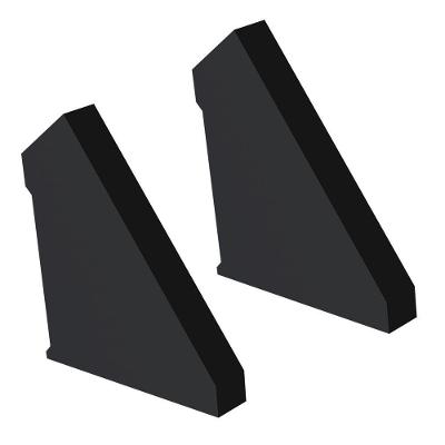 Kit Acessórios Taschibra Para Perfil Sobrepor 1,5x1,7cm Vertex L15 Preto