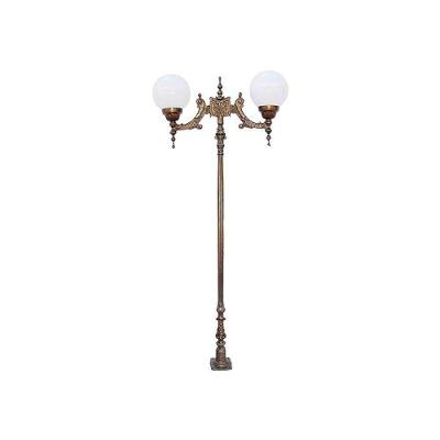 Poste Colonial Verona para Jardim de Alumínio 02 Globo 2,23m