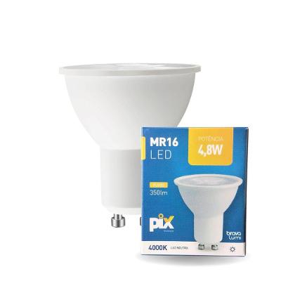 Lâmpada Led Pix Dicroica Mr16 4,8w Bivolt 4000k Luz Neutra
