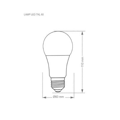 10 Lâmpadas Led Tkl 60 9w - Taschibra 3000k (amarela)