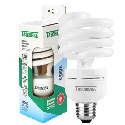 Lâmpada Compacta Eletrônica Taschibra Espiral 32w E27 6400k 110v