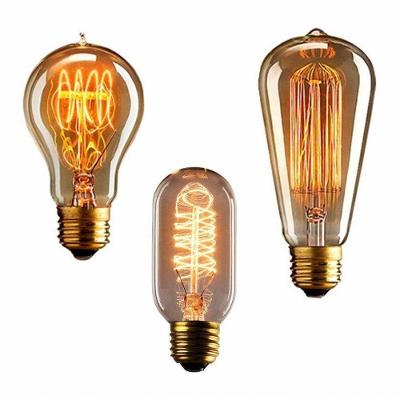 Lâmpada Vintage Edison 40w E27 Filamento de Carbono t45 220v
