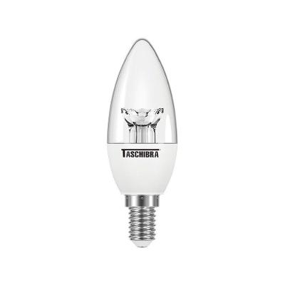 Lâmpada Led Vela Clara Tvl 3w Taschibra E14/e27 Bivolt 2700k Luz Quente