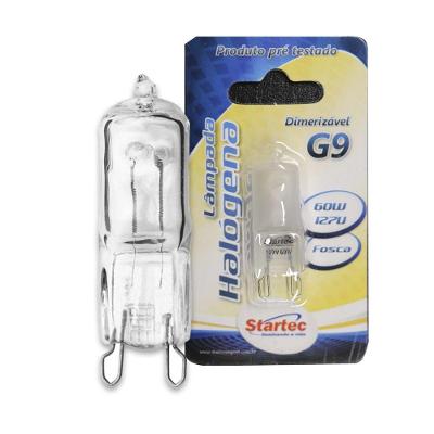Lâmpada G9 Halógena 60w Bipino Transparente 2700k Luz Quente 110v
