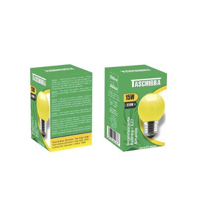 Lâmpada Incandescente Taschibra Bolinha 15w 220v Amarela