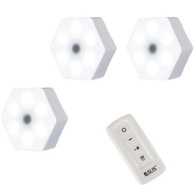 Luminaria Hexagonal Controle Led 5W Mesa Parede Decoraçao Sa