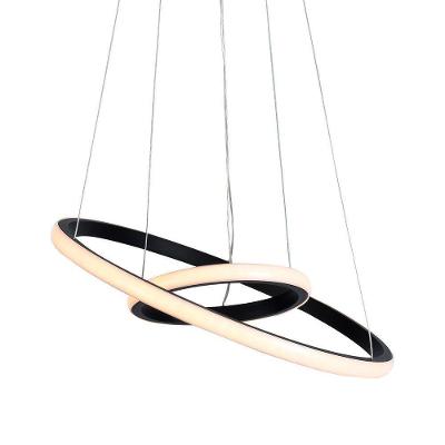 Lustre Pendente Taschibra Design Montreal 25w Led 40cm Luz Quente 3000k Bivolt Preto