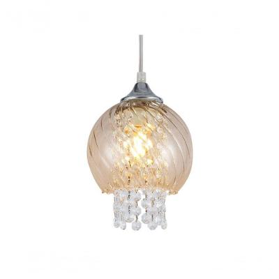 Lustre Pendente Cristal Diana Elisabeth âmbar E27 Bivolt Taschibra