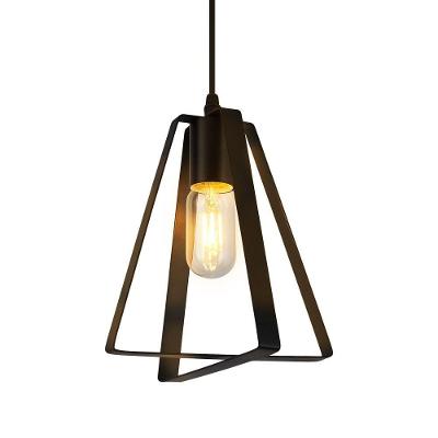 Lustre Pendente Taschibra Metal Delta Preto E27 Bivolt