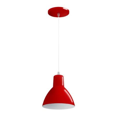 Lustre Pendente Taschibra Cúpula Td 622 E27 Bivolt Vermelho