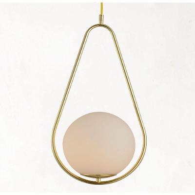 Lustre Pendente Bravalumi Pérola Fallen Globo E27 Bivolt Ouro