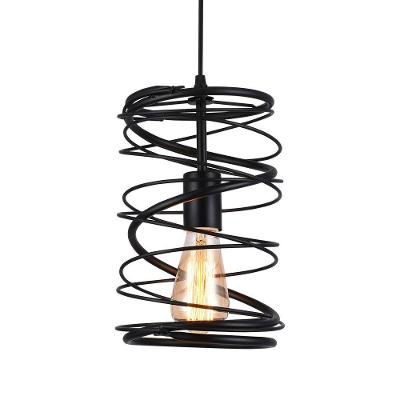 Lustre Pendente Taschibra Aramado Twister Preto E27 Bivolt