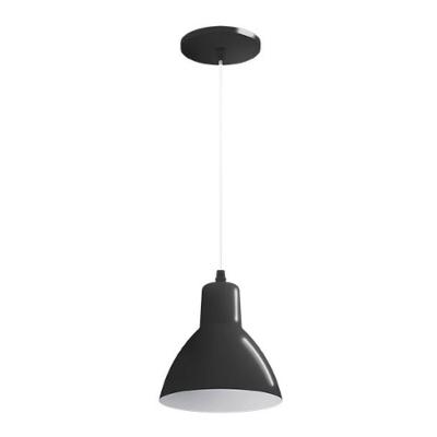 Lustre Pendente Taschibra Cúpula Td 622 E27 Bivolt Preto
