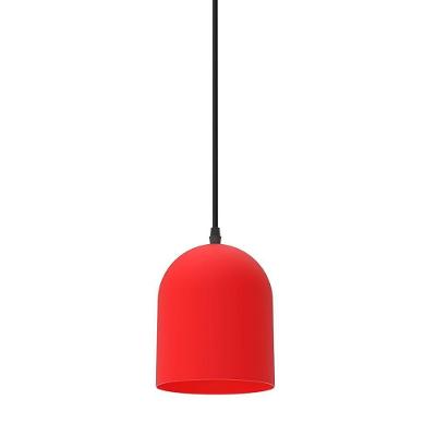 Lustre Pendente Taschibra Mug E27 Bivolt Vermelho Fosco