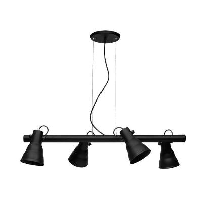 Lustre Pendente Taschibra Chicago Preto Para 4 Lâmpadas E27 Bivolt