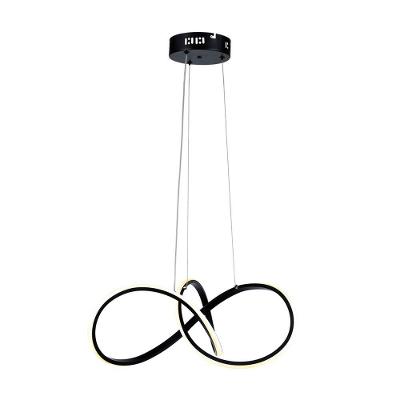 Lustre Pendente Taschibra Design Tóquio 30w Led 45cm Luz Quente 3000k Bivolt Preto