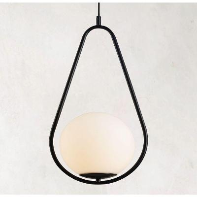 Lustre Pendente Bravalumi Pérola Fallen Globo E27 Bivolt Preto