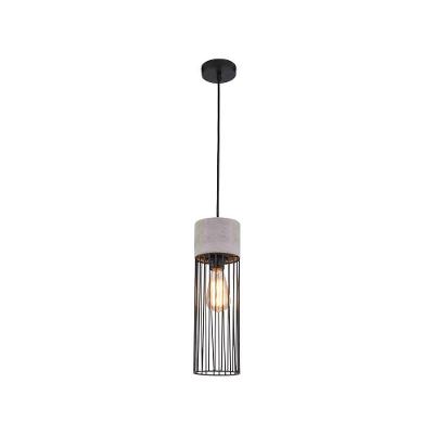 Lustre Pendente Taschibra Strong Cimento E27 Preto Bivolt