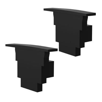 Kit Acessórios Taschibra Para Perfil Embutir 1,7x2,5cm Vertex 25 Preto