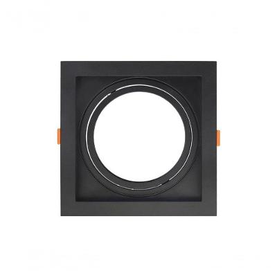 Spot Recuado De Embutir Quadrado Móvel Ar 111 Preto Taschibra