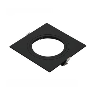 Spot De Embutir Pix Quadrado Plano Par 20 Direcionável Preto