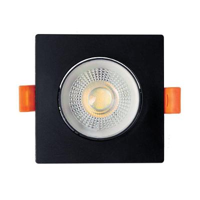 Spot Led Quadrado De Embutir Easy 5w Preto Bivolt Llum 6500k Luz Fria