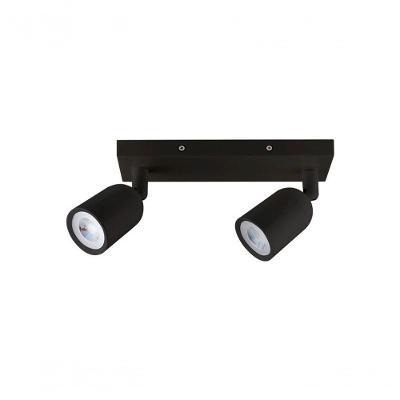 Spot De Led Direct Duplo Mr16 Linear 8w Preto Taschibra 6500k Luz Fria