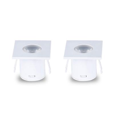 Kit 2 Spot Para Móvel Taschibra Pik Led Quadrado Branco Bivolt 6500k Luz Fria