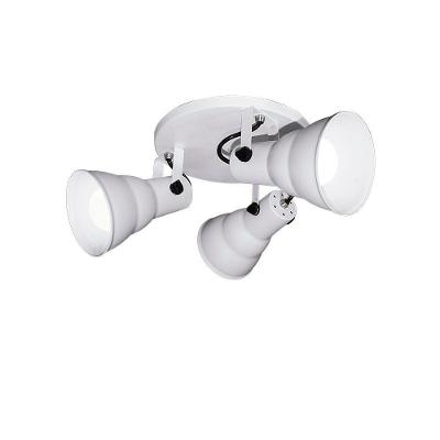 Spot De Sobrepor Hol Triplo Circular Direcionável 3xe27 Taschibra Bivolt Branco