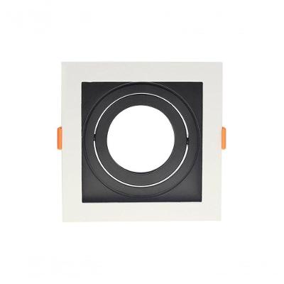 Spot Recuado De Embutir Quadrado Móvel Par30 Branco+preto Taschibra