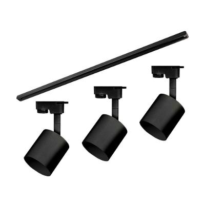Kit Trilho Taschibra Com 3 Spot Track Ar70 Gu10 Bivolt Preto