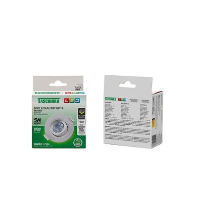 Spot Embutir Redondo Alltop Mr16 5w - Taschibra 4000k (neutra)
