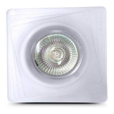 Spot Embutir Branco Quadrado Vidro Com Led 4,8w Led Cor Da Lâmpada 6500k