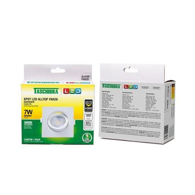 Spot Embutir Quadrado Alltop Led Par20 7w - Taschibra 3000k (amarela)