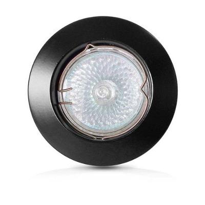 Spot De Embutir Redondo Preto Com Dicroica 4,8W Branco Neutro