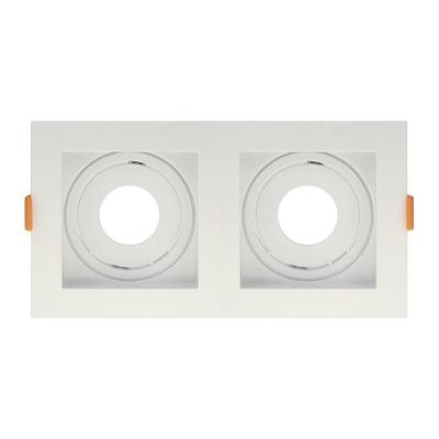 Spot De Embutir Quadrado Recuado Duplo Mr11 Direcionável Branco