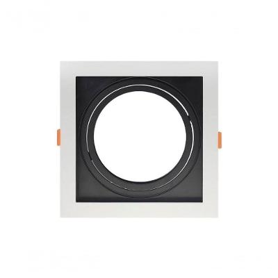 Spot Recuado De Embutir Quadrado Ar 111 Branco Com Preto Taschibra