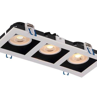 Spot Led Taschibra Quadrado Recuado Triplo Embutir Frame 15w Bivolt 3000k Luz Quente