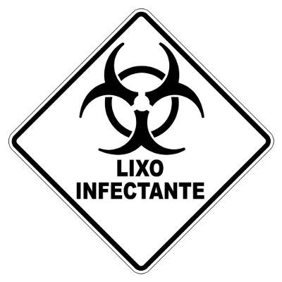 Adesivo Lixo Infectante 1 Unidade 20X20Cm Branco