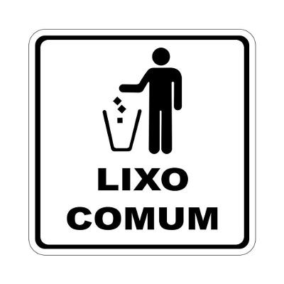 Adesivo Lixo Comum 1 Unidade 15Cmx15Cm Transparente