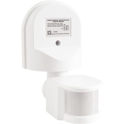 Sensor De Presença 360° Articulado Para área Semi Aberta Bivolt Com Fotocélula Branco