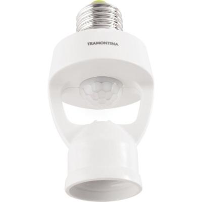 Sensor De Presença 360° Soquete E27 Tramontina Bivolt Com Fotocélula Branco Tramontina