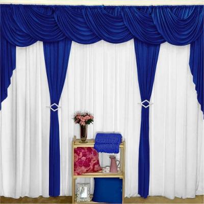 Cortina Sedução Para Varão Em Malha 4,00m X 2,60m Sala Quarto - Azul
