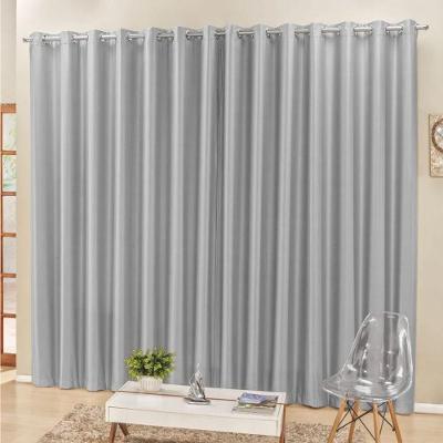 Cortina 3 Mts Sala Quarto Escritório Blackout Para Varão - Cinza