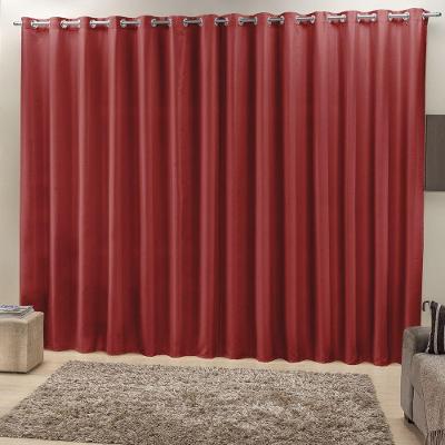 Cortina 2 Mts Sala Quarto Escritório Ráfia Trilho Suisso Baratissima Vermelho