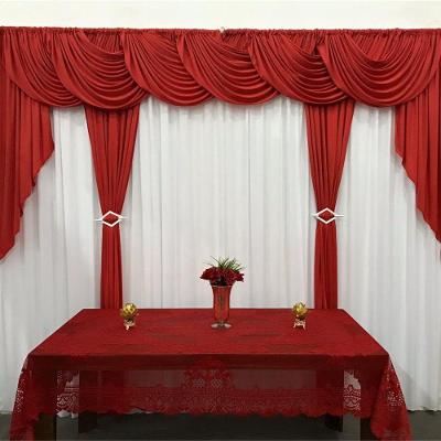 Cortina Idealle Para Varão Em Malha 3,00m X 2,60m Sala Quarto - Vermelha