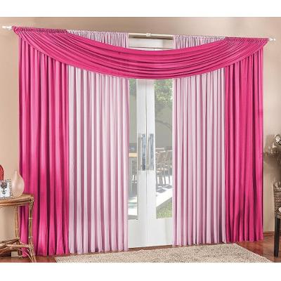 Cortina Alana Para Varão Tecido Malha Gel 2,00 Metros X 1,70 Metros Alt - Pink e Rosa